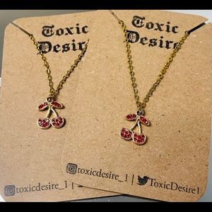 Red cherry necklaces